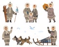 Arctic People Set, Eskimos Families Collection