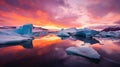 arctic pinnacled icebergs landscape