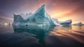 arctic pinnacled icebergs landscape