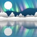 Arctic pole landscape generated hires background Royalty Free Stock Photo