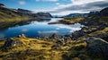 Arctic Reflections: Ivarsfjord At Geiger Lake In The Faroe Islands