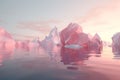 Arctic Resilience Icebergs aligning to create a