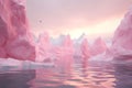 Arctic Resilience Icebergs aligning to create a