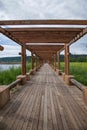 Arctic river sandbar log promenade Mohe Arctic Village