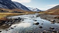 Arctic River: A Spectacular Backdrop In The Scotland Mountains