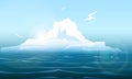 Arctic seascape with iceberg