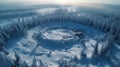 Arctic Serenity: A Breathtaking Aerial Glimpse of Finland\'s Pristine Winter Forest