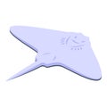 Arctic stingray icon, isometric style Royalty Free Stock Photo