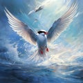 Arctic tern Made With Generative AI illustration