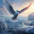 Arctic tern Made With Generative AI illustration