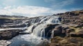 Arctic Tundra Waterfall: Stunning Photo-realistic Landscape In Iceland