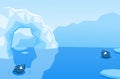 Arctic vector ice water background