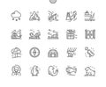 Arctic Well-crafted Pixel Perfect Vector Thin Line Icons 30 2x Grid for Web Graphics and Apps. Royalty Free Stock Photo