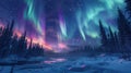Arctic wilderness cinematic northern lights timelapse in high resolution with vibrant colors