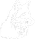 arctic wolf outline Outline Silhouette Generative Ai