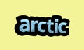 ARCTIC writing vector design on a yellow background