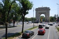 Arcul de Triumf, car, land vehicle, road, lane Royalty Free Stock Photo