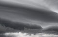Arcus cloud rolling in the storm, Cumulonimbus cloud formations on tropical sky Royalty Free Stock Photo