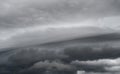 Arcus cloud rolling in the storm, Cumulonimbus cloud formations on tropical sky Royalty Free Stock Photo