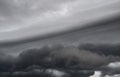 Arcus cloud rolling in the storm, Cumulonimbus cloud formations on tropical sky Royalty Free Stock Photo