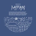 ÃÂ¡ard template with symbols of Japan.