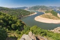 Arda River meander and Rhodopes mountain, Bulgaria Royalty Free Stock Photo