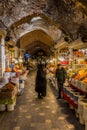 ARDABIL, IRAN - APRIL 10, 2018: View of the bazaar market in Ardabil, Ir