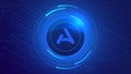 Ardana DANA coin banner. DANA coin cryptocurrency concept banner background.