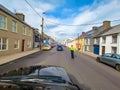 Ardara, County Donegal , Ireland April 10 2020 : Garda checkpoint during the Coronavirus Covid-19 pandemic Royalty Free Stock Photo