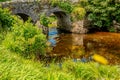 Ardbear Old Bridge over the Owenglin or Owenglen river with clean and transparent water Royalty Free Stock Photo