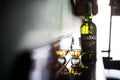 Ardbeg single malt whisky bottle and a Glencairn glass