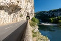 Ardeche France,view of Narural arch in Vallon Pont D`arc in Ardeche canyon in France Royalty Free Stock Photo