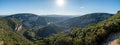 Ardeche France,view of Narural arch in Vallon Pont D`arc in Ardeche canyon in France Royalty Free Stock Photo