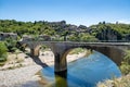 Ardeche France, view of the village of Balazuc in Ardeche. France Royalty Free Stock Photo