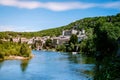 Ardeche France, view of the village of Vogue in Ardeche. France Royalty Free Stock Photo