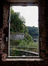 Ruin railway station Station ChÃÂ¢teau Royal d`Ardenne, Houyet, Belgium