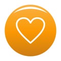 Ardent heart icon orange