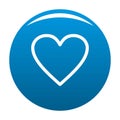 Ardent heart icon blue