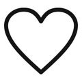 Ardent heart icon, simple style. Royalty Free Stock Photo