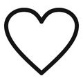 Ardent heart icon, simple style.