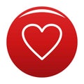 Ardent heart icon vector red Royalty Free Stock Photo