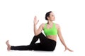 Ardha Matsyendrasana yoga pose Royalty Free Stock Photo