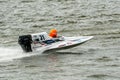 Ardis Slakteris in powerboats racing at European championship Royalty Free Stock Photo