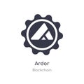 ardor icon. isolated ardor icon vector illustration from blockchain collection. editable sing symbol can be use for web site and