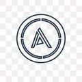 Ardor vector icon isolated on transparent background, linear Ardor transparency concept can be used web and mobile
