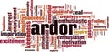 Ardor word cloud