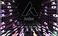 ARDR ardo binary code tunnel on black background Royalty Free Stock Photo