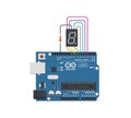 Arduino Uno one digit 7 segment display. Arduino project.