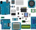 Arduino electronic elements Royalty Free Stock Photo