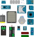 Arduino electronic elements Royalty Free Stock Photo